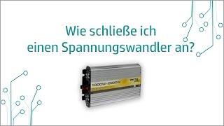 EnergyXXL  Wie schließe ich einen Spannungswandler an [upl. by Einnol]