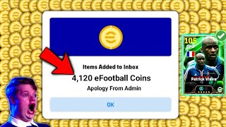 How To Get Free 4500 Coins amp Free Vieira In eFootball 2025 Mobile [upl. by Tandy]