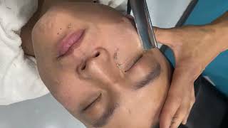 ASMR Rare Razor Shave10 Years Younger to Shave vellus hair and Cuticles on male Customers Face [upl. by Mundford]