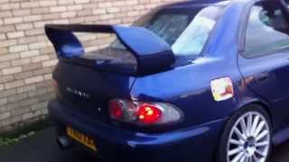 Subaru Impreza Shooting Flames Bee R Rev Limiter On Non Turbo [upl. by Ellehs]