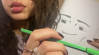 ASMR drawing you in 2 minutes with camera tapping [upl. by Laeynad306]