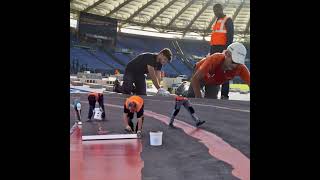 Rome Olympic Stadium and Stadium Dei Marmi athletics tracks refurbishment Mondo wins the contract [upl. by Annaek]