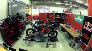 Timelapse video of Moto3 Factory KTM buildup [upl. by Kartis]