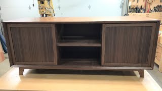 Mid Century Modern Media Console Built with the Lamello Zeta P2 [upl. by Drue]