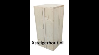 Sokkel  zuil maken steigerhout [upl. by Farlay]