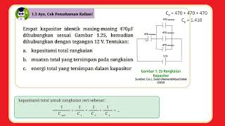 Empat kapasitor identik masingmasing 470 µF dihubungkan sesuai gambar 125 kemudian dihubungkan [upl. by Urbano]