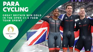 Paralympics GB Win Gold In Open C15 750m Team Sprint 🇬🇧  Paris 2024 Paralympics [upl. by Comptom533]