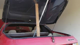 1984 Porsche 944 NA Pt4  Hatch Strut Replacement [upl. by Ainsworth]