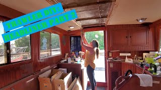 Trawler DIY Headliner replacement and repairs part 2 Selecting fabric furring strips and gluing [upl. by Sausa]