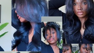 HOW TO  Curtain Bangs w Layers on a Curly Wig amp How I Style My Curtain Bangs [upl. by Hedy]