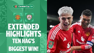 TEN HAGS BIGGEST WIN  Manchester United v Barnsley extended highlights [upl. by Yelkao]