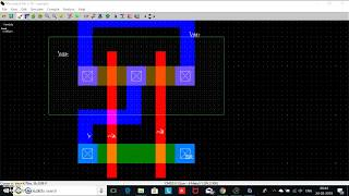 Design of NAND gate in Microwind [upl. by Arita]