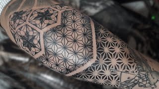 TATUAJE GEOMÉTRICO  GEOMETRIC TATTOO TIME LAPSE [upl. by Beattie]