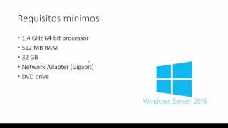 Requisitos mínimos para instalar Windows Server 2016 [upl. by Lowrie]