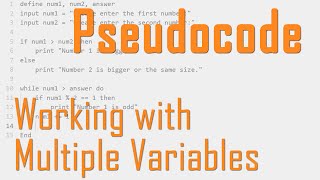 How to Use Multiple Variables in Pseudocode [upl. by Lleral]