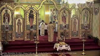 Sat Nov 16 2024  Rosary 930 am  D Liturgy Priestly Ordination of Deacon John Vizza [upl. by Eisnil]