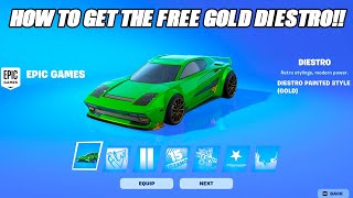 How To Get The NEW FREE GOLD Diestro In Rocket RacingFortnite  Rocket Racing Update [upl. by Hatnamas]