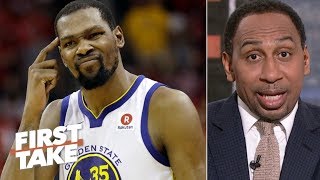 Kevin Durant outranks James Harden as the NBA’s most unstoppable player – Stephen A  First Take [upl. by Ravert542]