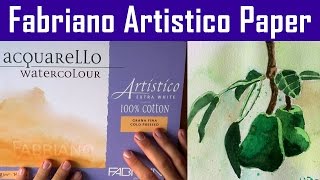 Fabriano Artistico Cold Pressed Watercolor Paper Quick Review and Demo Tools 4 [upl. by Sher]