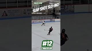 12 C Mackellar slap shot slomo icehockey hockey nhl slapshot youtube youtubeshorts shorts [upl. by Placido]