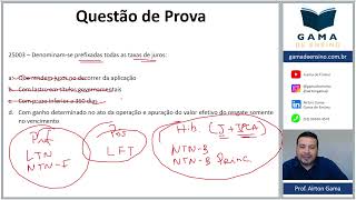 QUESTÃO 25003  TAXAS DIVERSAS CPA10 CPA20 CEA AI ANCORD [upl. by Airrehs]