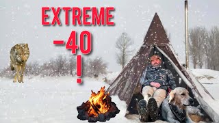 39C WINTER CAMPING IN THE WARMEST HOT TENT ON EARTH CAMPING in a HOT TENT [upl. by Dilahk]