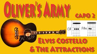 Olivers Army Elvis Costello amp The Attractions Guitar chords [upl. by Oiuqise107]