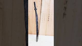 A claymore katana forging mini odachinodachi sword from duplex nail blacksmith diy handmade [upl. by Pampuch385]