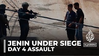 Israeli soldiers besiege Jenin on fourth day of West Bank assault [upl. by Nylleoj511]