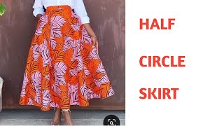 how to make a HALF CIRCLE SKIRT with pockets NO PATTERN circleskirt maxiskirt midiskirts [upl. by Ecnal]