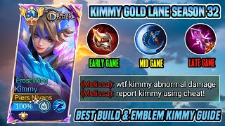 CARA MAIN KIMMY GOLDLANE SEASON 32 TERBARU BUILD KIMMY TERSAKIT 2024  KIMMY TOP 1 GLOBAL  MLBB [upl. by Daphene995]