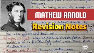 Matthew Arnold English Literature Notes [upl. by Omik]