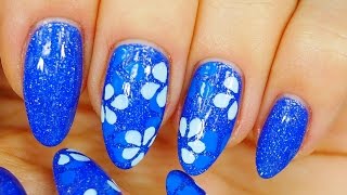 Nail Art Simple Blue Design [upl. by Eened991]