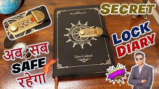 Password Lock Diary Review amp Settings  Secret Lock Diary  Vintage diary  Stationary  Office [upl. by Eisiam337]