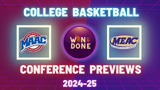 College Basketball  NCAA Basketball  Conference Previews  MAAC  MEAC  Team Grades [upl. by Faustina]