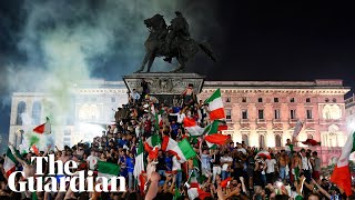 Italians celebrate Euro 2020 victory You cant feel better than this [upl. by Adnawt]