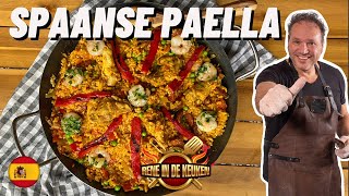 Paella met chorizo kip en gambas Culinaire roadtrip in Spanje afl 1 [upl. by Watters]