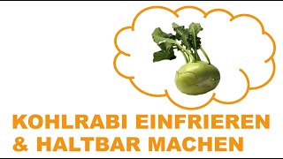 Kohlrabi einfrieren und haltbar machen Die Anleitung [upl. by Nivre]