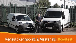 Renault Kangoo ZE amp Renault Master ZE Electric Vans Review  Tom Roberts 2020 Review  Vanaramacom [upl. by Asilanom]