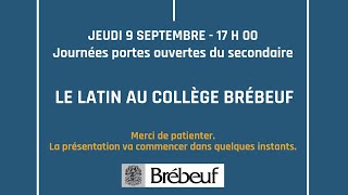 Le latin au Collège Brébeuf [upl. by Strephonn904]