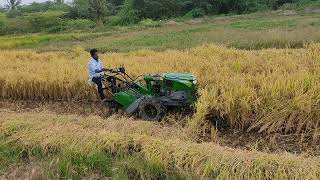 kirloskar power tiller 15HP Harvesters attachment [upl. by Duck]