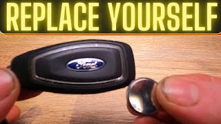 Ford keyless key battery replacement how to replace central locking kuga focus fiesta ranger [upl. by Gerfen]