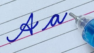 How to write English Capital amp Small letters abcd  Cursive writing a to z  Cursive handwriting [upl. by Eralcyram]