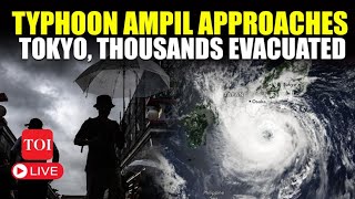 LIVE  Category 4 Typhoon Ampil Hits Japans East Coast 178000 Evacuated [upl. by Valle]