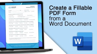 How To Create A Fillable PDF Form From A Word Document 3 Methods [upl. by Edea211]