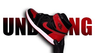 Nike Air Jordan 1 High Patent Bred  ASMR Unboxing [upl. by Nnel]