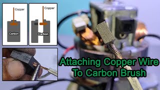 Attach Copper Wire to Carbon Brush [upl. by Teerprah]