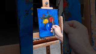 Ölmalerei 79  Stillleben Blumen 42min kunst oilpainting [upl. by Amalberga]