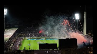 Fiorentina Basilea  video della coreografia con bandiere e fuochi dartificio realizzato con drone [upl. by Neelie]