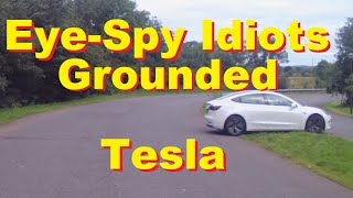 Eye Spy an idiot driving a Tesla [upl. by Cohlier440]